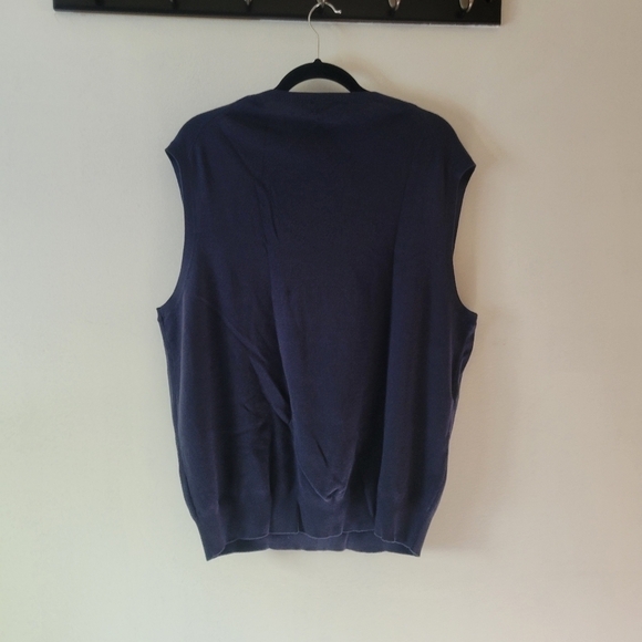 Polo Ralph lauren NWT Pima COTTON Navy Knit Vest XXL/TTG. - Picture 6 of 9